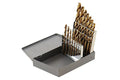 Shars 1/16-1/2" by 32nds 15 Pcs M35 Cobalt Heavy Duty Black & Gold Finish Jobber Drill Set 135° Point Angle 404-2205 P(