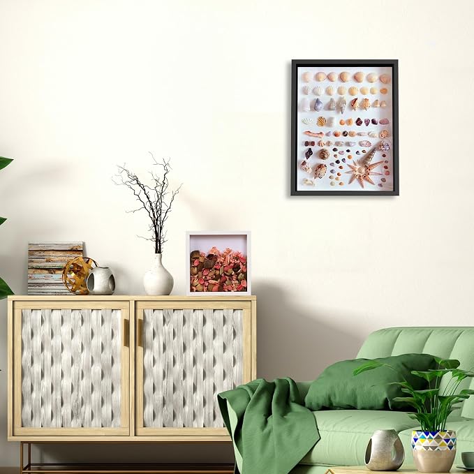 Califortree Small 5x5 Shadow Box Frame, Soft Linen Back, Push Pins Included - Image 6