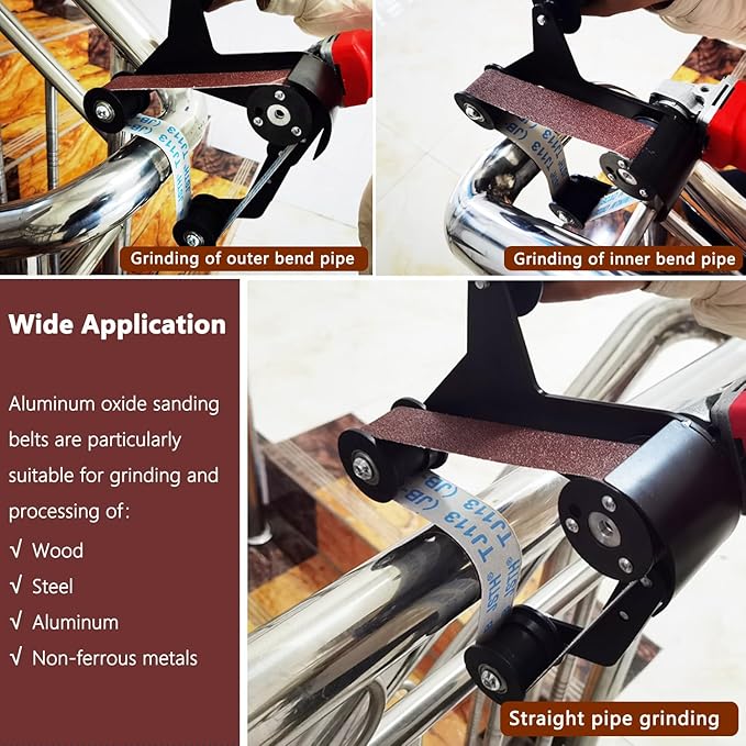 20 Pcs 1-1/2 x 29 Inch Sanding Belts,4 Pcs Each of 60/120/240/400/600 Grits Sanding Belt for Pipe Sander Adapter,740 x 40 mm Sanding Belts for Pipe or Tube Sanding Attachment.