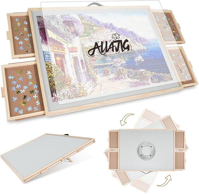 ALL4JIG 2000 Pieces 2-in-1 Tilting&Rotating Puzzle Board by ALL4JIG