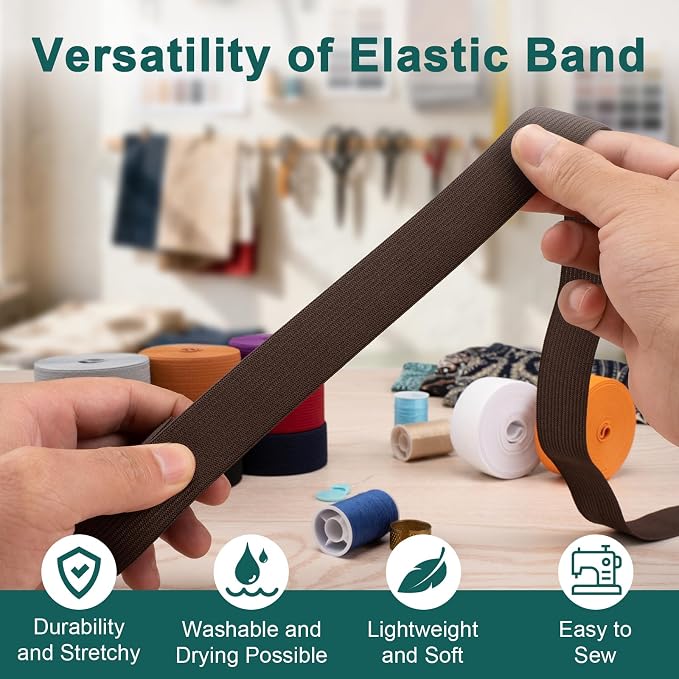 Airisoer 12 Rolls 1 Inch Elastic Band - Image 5