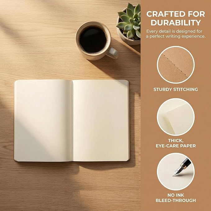 Nicunom 30 Pack A5 Kraft Notebooks, Bulk Blank Journals - Image 4