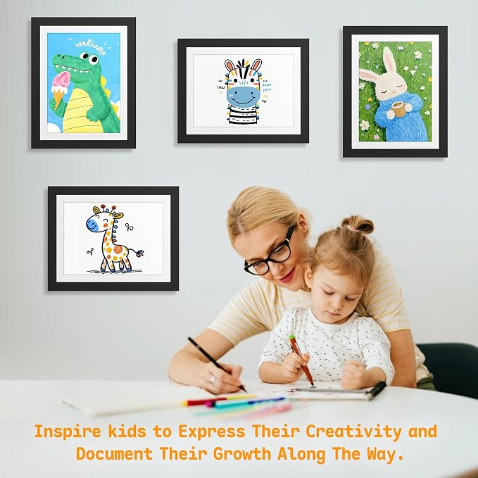 4 Pack Kids Artwork Frames Changeable 8.5 x 11 Inch Children Art Projects - Image 6