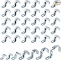 Swpeet 30Pcs 3/4"(20mm) Zinc Plated One Hole EMT Pipe Strap Kit, Pipe Straps U Bracket Tube Strap Pipe Clamp 1 Hole Snap On Pipe Strap Conduit Clamps Tension Clips for Fixing EMT Conduit Pipe