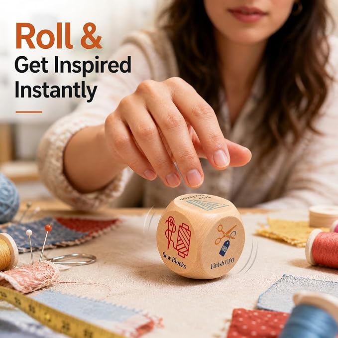Quilting Decision Dice, Wooden Dice - Image 4