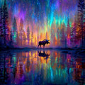SHICERNHJ Sky Aurora Diamond Art Kits by Unknown
