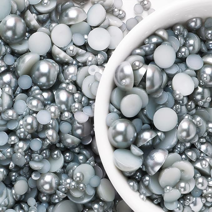 5600PCS Half Round Pearls Flatback Imitation Pearls - Image 3