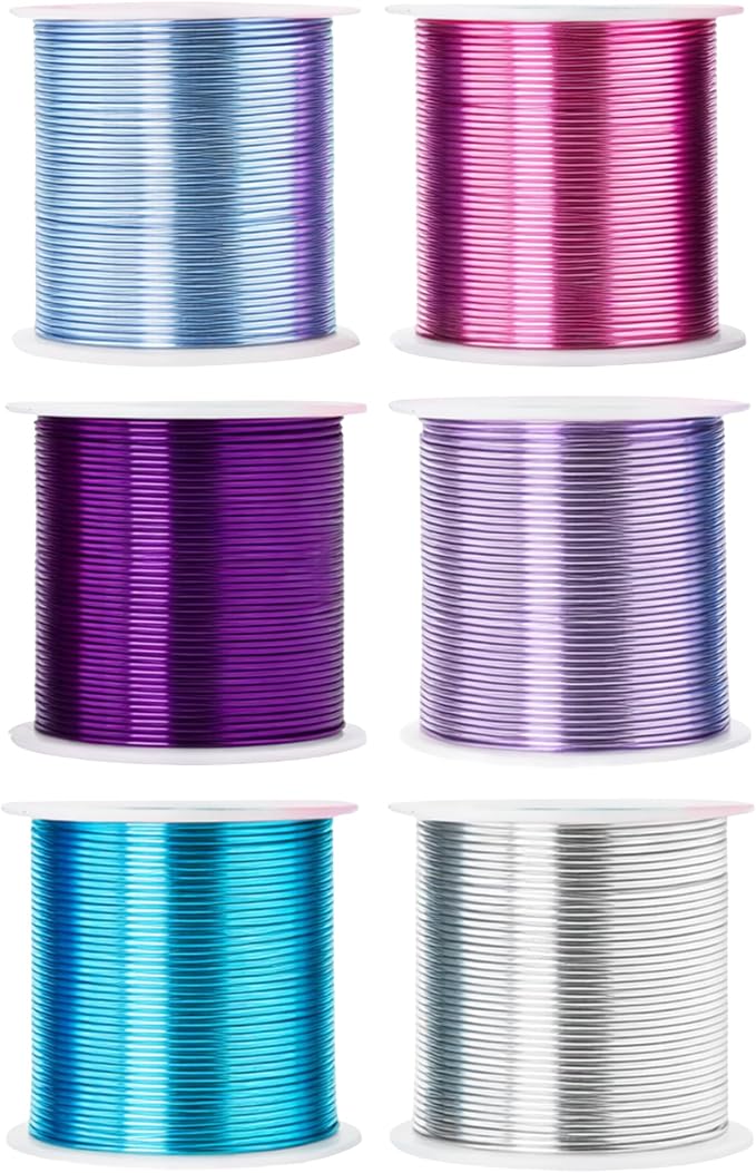 Mandala Crafts 18 GA Turquoise Pink Assorted Anodized Aluminum Craft Wire | 450 - Image 2