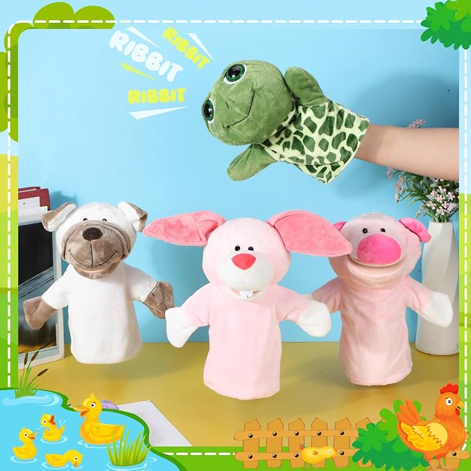 RoundFunny 4 Pcs Hand Puppet Animal - Image 8
