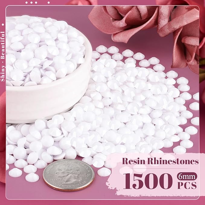 1500PCS 6mm Resin Rhinestones Bulk - Image 2