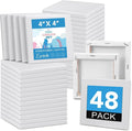 ESRICH Mini Canvases for Painting 4x4 Canvas Value Pack of 48PCS, 2/5In by ESRICH