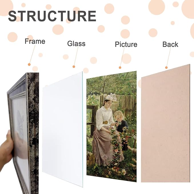 16x20 Picture Frame with Real Glass set of 2, Vintage Frames - Image 3