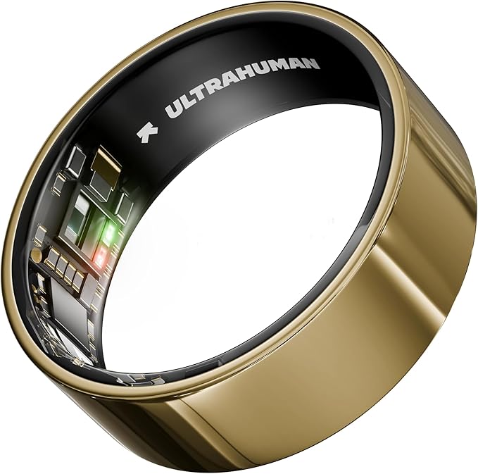 ULTRAHUMAN Ring AIR-Smart Ring Health Tracker, Size First Sizing Kit,Sleep Tracker,Smart Ring for Men/Women,Fitness Tracker (Made in India, Bionic Gold, 8)