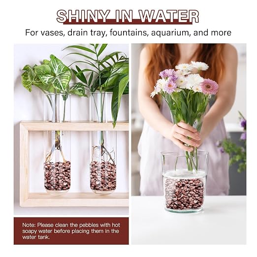 NUPICK 12 lbs Pebbles for Indoor Plants, 3/8 Inch Pea Gravel for Fish Tank - Image 5