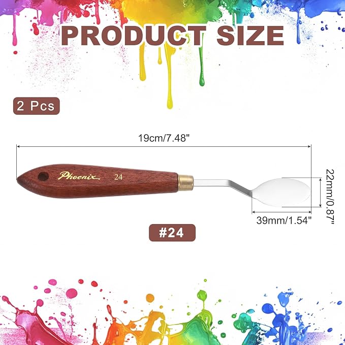 MECCANIXITY Pack of 2 Palette Knife No.24, 7.5" Long - Image 2