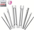 10Pcs shower valve double headed socket wrench, spark plug faucet nut disassembly kit, used for disassembling water pipes, bathtubs, and shower valve hex wrenches, with handle and accessories