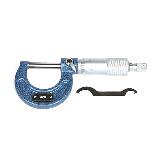 HFS(R) 0-1" Outside Micrometer with 0.0001" Accuracy, Carbide Anvil and Laser-Etched Scale