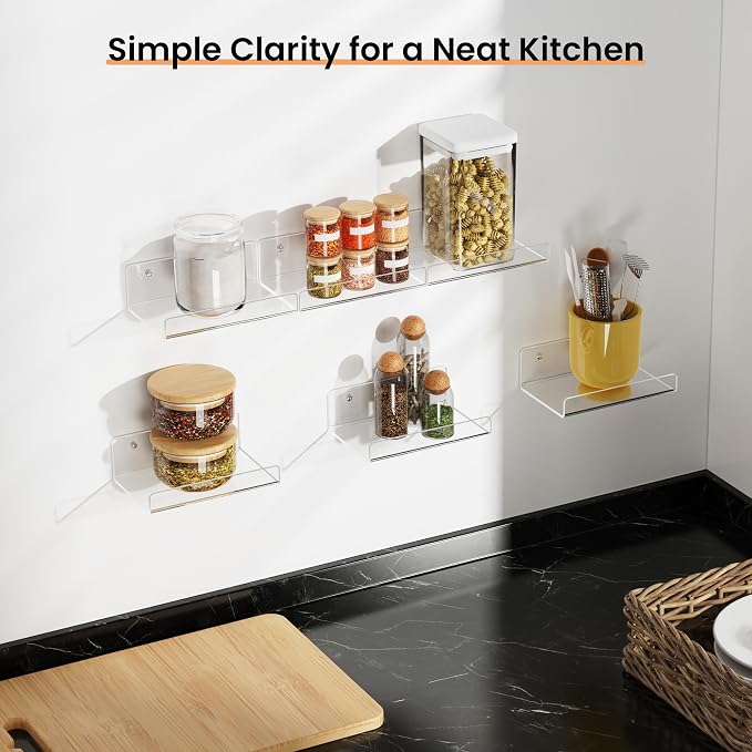 upsimples 6" Acrylic Shelves, Small Shelf - Image 6