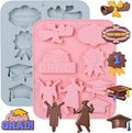 Palksky Graduation Silicone Molds, Grad Chocolate Candy Mold by Palksky