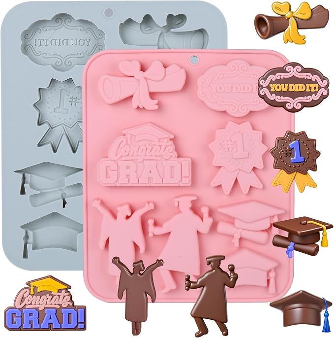 Palksky Graduation Silicone Molds, Grad Chocolate Candy Mold by Palksky