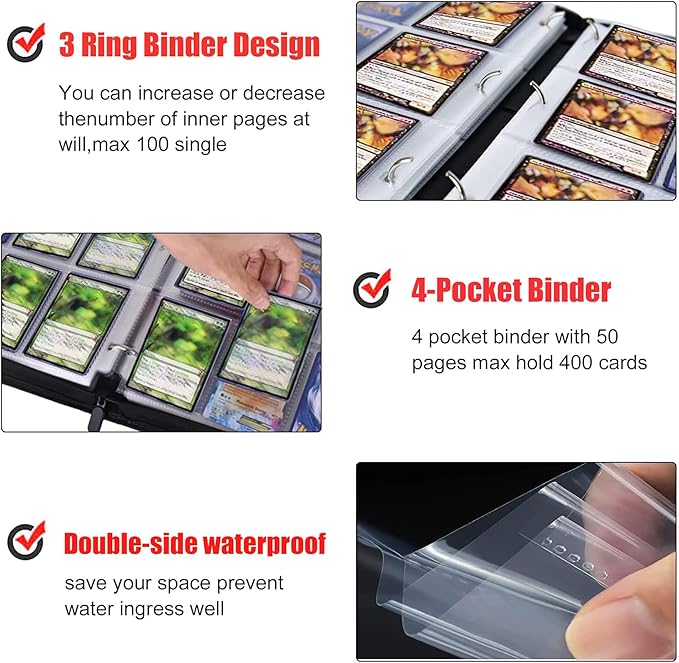 400 Pockets Trading Card Binder - Image 5