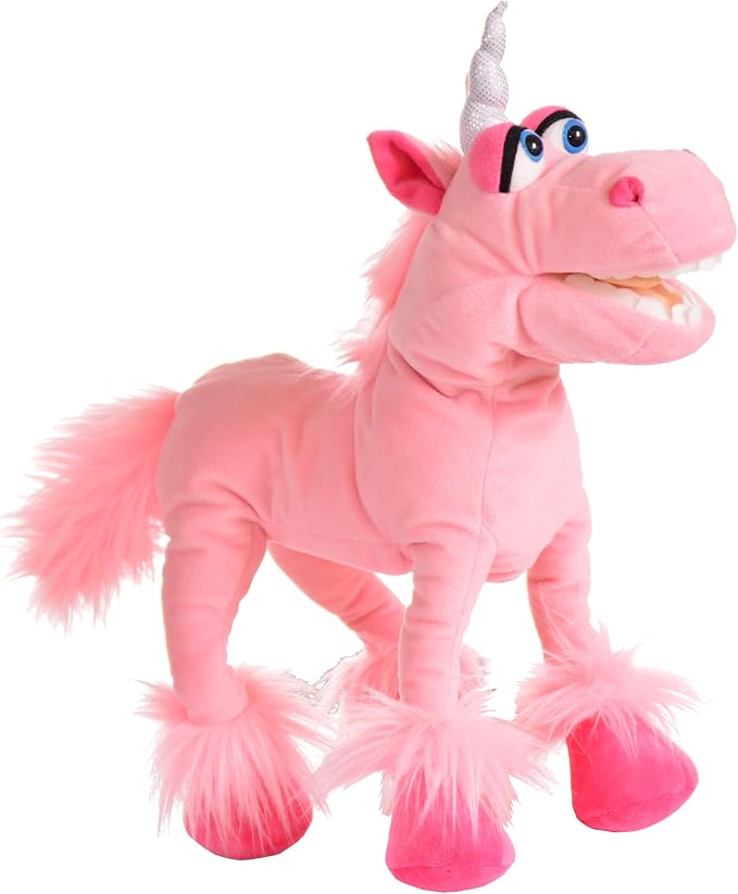 Living Puppets 16-Inch Pink Unicorn Hand Puppet by PlayfulMinds-Toys