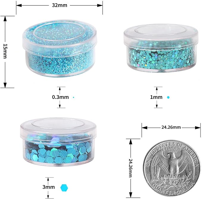 Holographic Glitter for Craft, Laser Extra Fine for Resin Arts, 0.3mm for Nail - Image 4