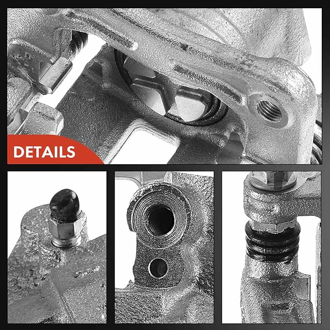 A-Premium Disc Brake Caliper Assembly with Bracket Compatible with Select Acura and Honda Models - TSX 2009-2014, Accord 2008-2012 - Rear Right Passenger Side