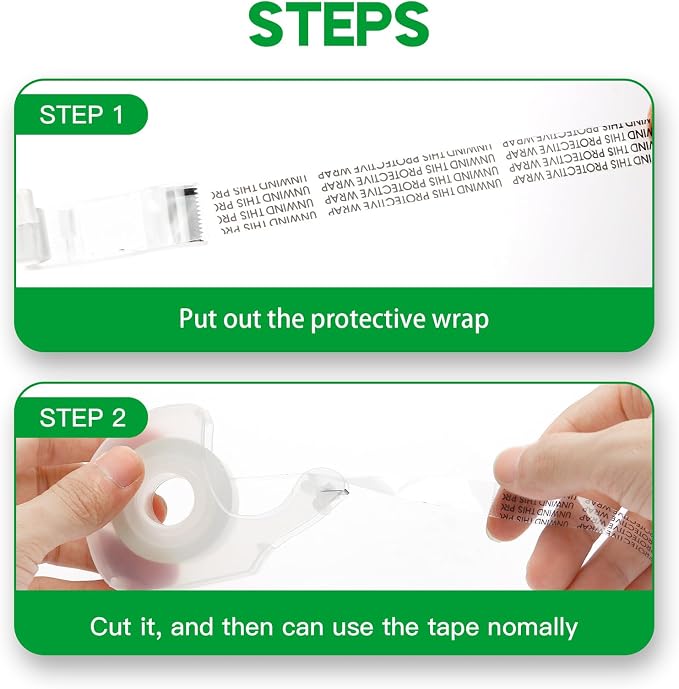 LOCKLOCK Double Sided Tape Light Duty, 8 Pack, 1/2 x 300 inches, Narrow Double - Image 7