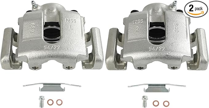 SCITOO 19B1619A 19B1618A Front Left & Right Disc Brake Calipers w/Bracket Fit For BMW For 320i 2001-2005,For BMW For 325Ci 2001-2005,For BMW For 325i 2001-2005,For BMW For Z4 2003-2007, Double Pistons
