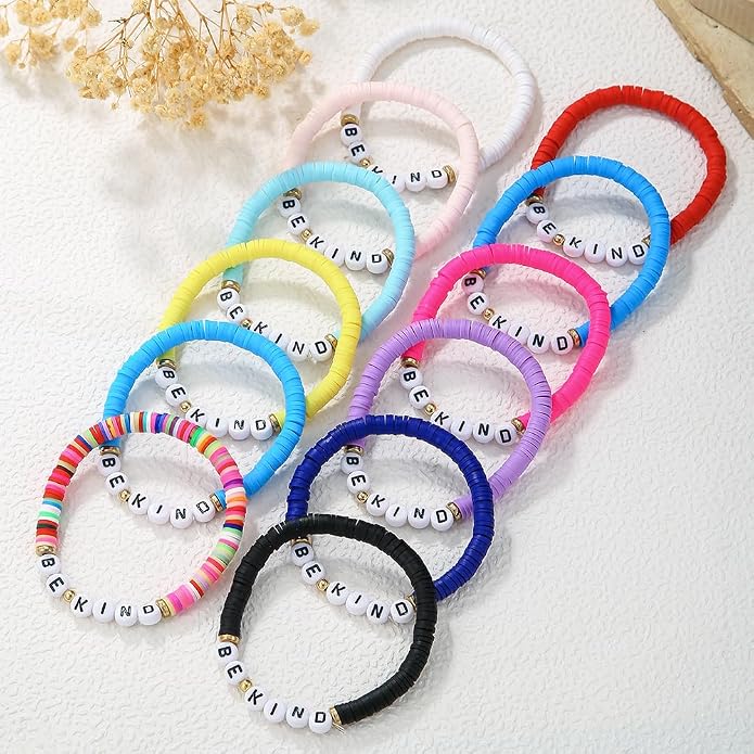 Heishi Surfer Clay Bead Bracelets Set - Image 4
