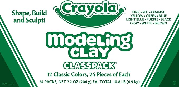 Crayola Modeling Clay Classpack, 12 Colors, Teacher Classroom Must Haves by Crayola