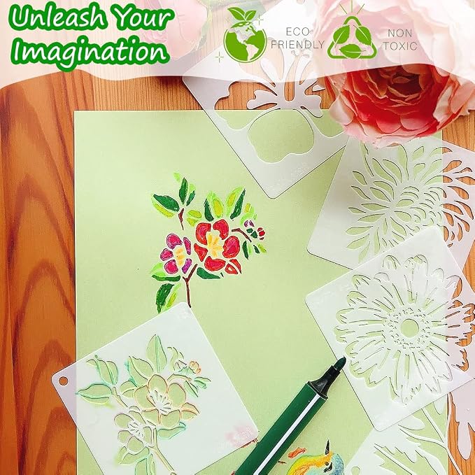 Stencils for Painting – 60pcs 3 Inch Small Stencils for Crafts Reusable - Image 2