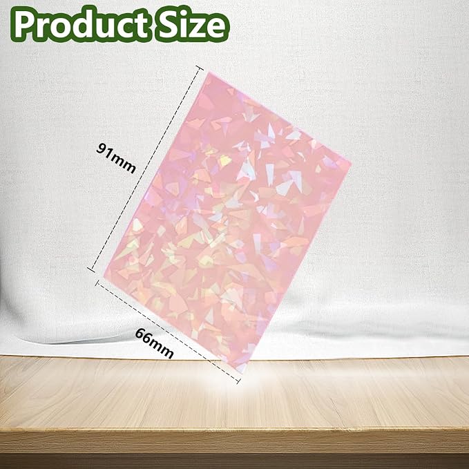 100 Count Pink Card Sleeves for Trading Cards, Perfect Fit Shiny MTG Card - Image 2