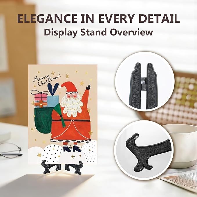Artliving 3 Inch Acrylic Card Display Stands, Small Plastic Easels and - Image 5
