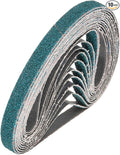 HARFINGTON 1/2 x 18 Inch Sanding Belts, 10 Pcs 40 Grit Zirconia Abrasive Belt Sander File Belt for Woodworking, Metal Polishing, Knife Sharpener