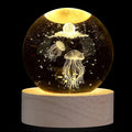 MAIBAOTA 3D Jellyfish Decor 2.4 Inches Crystal Ball Oceans Decor Keepsakes by MAIBAOTA