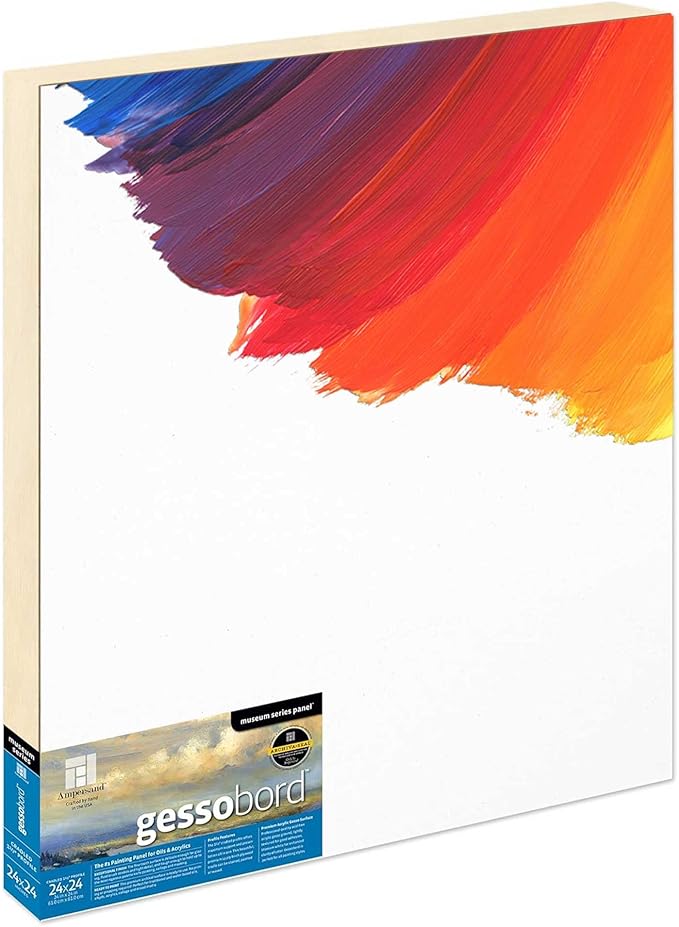 Ampersand Art Supply Museum Series Gessobord | 24x24 | 2" Cradled Profile | by AmpersandArtSupply
