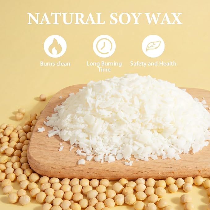 FUHITIM Soy Candle Wax Kit for Candle Making 10 lbs Bag, Premium Natural Soy - Image 4