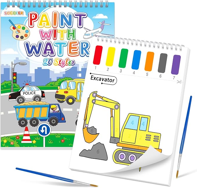 SOCOLER Paint with Water Coloring Books by SOCOLER