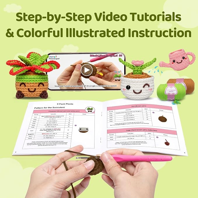 Mewaii Crochet Kit for Beginners, DIY Easy Knitting Kit - Image 4