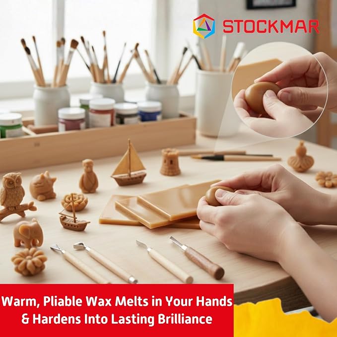 Stockmar Modelling Beeswax Sheets – 3 Sheets of Natural Color - Image 4