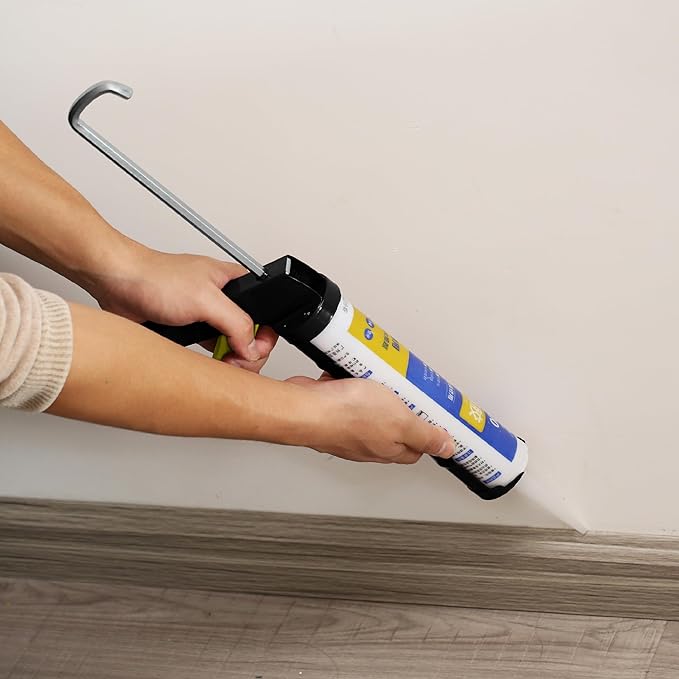 Bates- Caulking Gun, 10:1 Thrust Ratio, Yellow & Black, Caulking Tool Gun, Caulk Gun No Drip, Hand Caulking Guns, Silicone Gun, Caulking Gun Tool, No Drip Caulk Gun, Caulk Guns, Caulking Gun Dripless