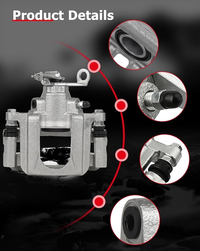 cciyu Rear Right Brake Caliper Assembly w/Bracket 18B5176 For Dodge For Journey 2.4L 2009-2012,For Dodge For Journey 3.5L 2009-2010,For Dodge For Journey 3.6L 2011-2012
