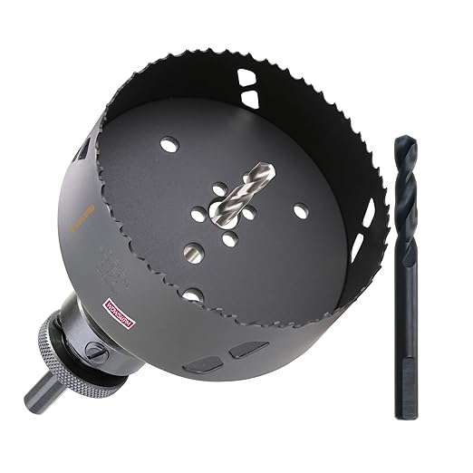 5-1/2 Inch Deep HSS Bi Metal Hole Saw Cutter with Arbor Heavy Duty Hole Saw Bit Cutting Depth 2.1” for Metal Thick Wood PVC Drywall Aluminum Big Slot New Sharp Teeth