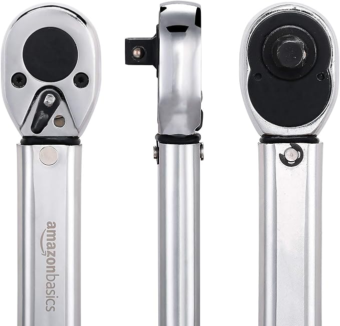 Amazon Basics 3/8-inch Drive Click Torque Wrench - 15-80 ft.-lb, 20.4-108.5 Nm