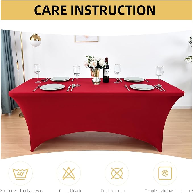 10-Pack 6ft Spandex Table Covers - Image 6