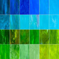 LITMIND 24 Sheets Blue & Green Stained Glass Variety Pack – 4 x 6 Inch Art by LITMIND