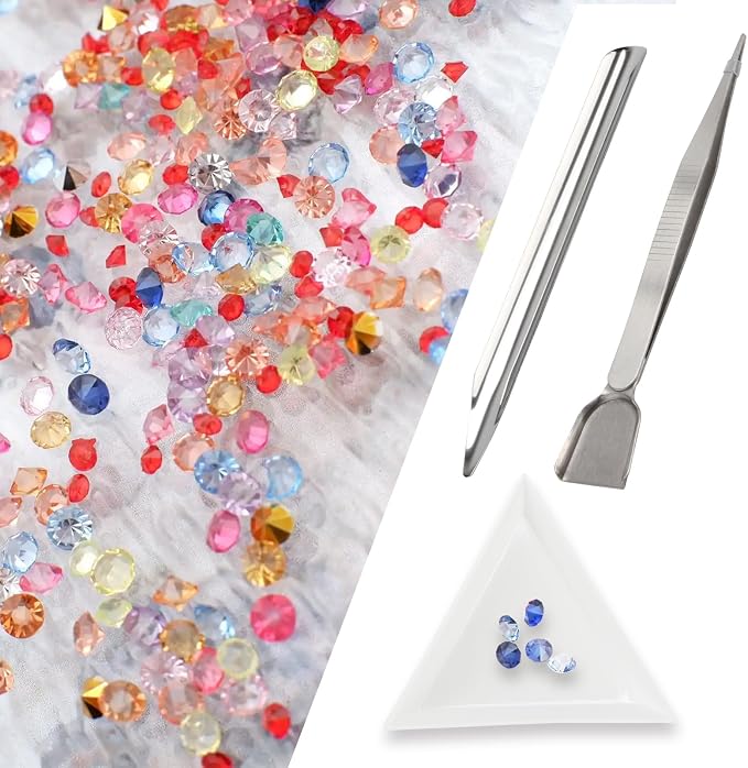 12 Pcs Craft Jewelry Bead Diamond Scoop Set, Craft Beading Tweezers - Image 4
