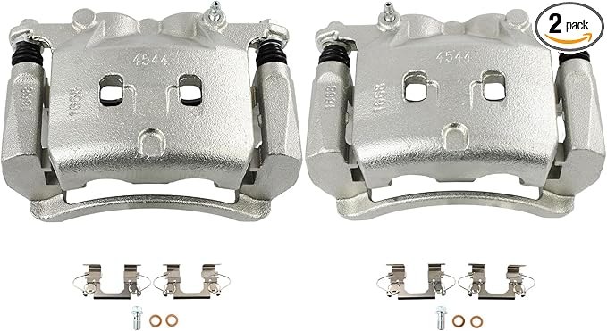 SCITOO 19B7146 19B7147 Front Left & Right Disc Brake Calipers w/Bracket Fit For INFINITI For Q50 2014-2018,For Nissan For Rogue 2014-2018,For Nissan For X-Trail 2014-2015, Double Pistons